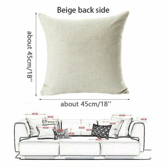 Pillow case 18" Cotton Linen Cushions Cover - Picture 3 of 6